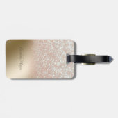 グリッターグラデーション《写真》ぼけ味ストライプの,パイナップル ラゲッジタグ (裏面横)