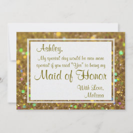 グリッターグラムが私のメイド・オブ・オーナー（花嫁付き添い人） 招待状