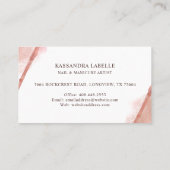 グリッターグラムエレガントネイルアートハンズマニキュアサロン 名刺 (裏面)