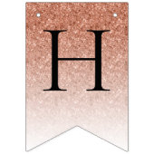 グリッターグラムスウィート16バラ金ゴールドグリッター誕生日 バンティングフラッグ (第2の旗)