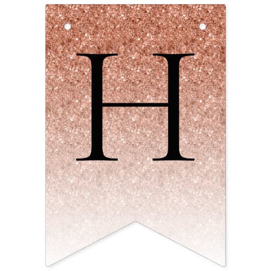 グリッターグラムスウィート16バラ金ゴールドグリッター誕生日 バンティングフラッグ (第2の旗)