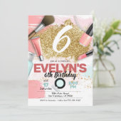 グリッターグラムスパパーティの招待状またはパンパーパーティー 招待状 (スタンド正面)