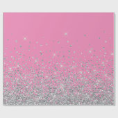 グリッターグラムダイヤモンド輝くラインきらきら光るストーン ラッピングペーパー (フラット)