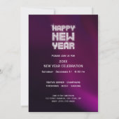 グリッターグラムニューイヤーズイブパーティの招待状 招待状 (裏面)