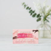 グリッターグラムネイルアートマニキュアサロンロイヤリティカード 名刺 (スタンド正面)