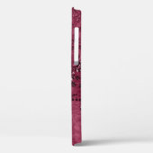 グリッターグラムフきらきら光るラワーダークバライニシャル名 Case-Mate iPhoneケース (裏面 / 左)