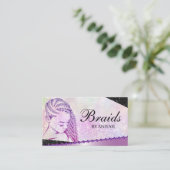 グリッターグラムモダンヘアブレイディングサロン 名刺 (スタンド正面)