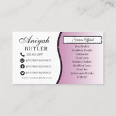 グリッターグラムモダンヘア編みサロン 名刺 (裏面)