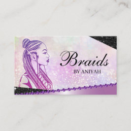 グリッターグラムモダンヘア編みサロン 名刺