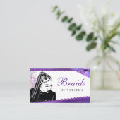 グリッターグラム抽象芸術モダンヘアブレイディングサロンB 名刺 (スタンド正面)