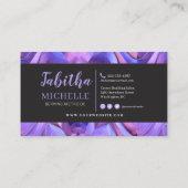 グリッターグラム抽象芸術モダンヘアブレイディングサロンB 名刺 (裏面)