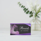 グリッターグラム抽象芸術モダン編みサロン 名刺 (スタンド正面)