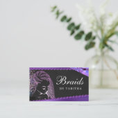 グリッターグラム抽象芸術モダン編みサロン 名刺 (スタンド正面)