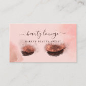グリッターグラム美しいメイクアップアーティストまつげとリップ 名刺 (正面)