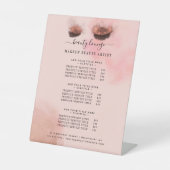 グリッターグラム美しいメイクアップアーティストサービス一覧 台座サイン (正面)