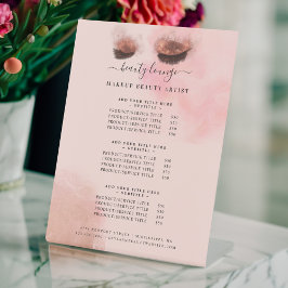 グリッターグラム美しいメイクアップアーティストサービス一覧 台座サイン