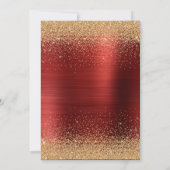 グリッターグラム50と素晴らしいレッドディスコボール 招待状 (裏面)