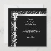 グリッターグラモールハイハイヒールトシルバーブラックシャンパン2 招待状 (裏面)