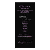 グリッターグランジサロンブラックパープルプロモカード ラックカード (裏面)