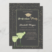 グリッターグラードキャップ、紙吹雪、マルティーニ 招待状 (正面/裏面)