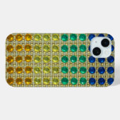 グリッターグリーンイエローブルーsparkleiPhoneケース Case-Mate iPhoneケース (裏面 (横))