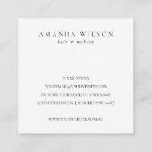 グリッターグリーンピンクアクア光沢ありがとうご注文 スクエア名刺 (裏面)