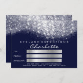 グリッターグレーシルバーブルーネイビー証明書ギフト (正面/裏面)