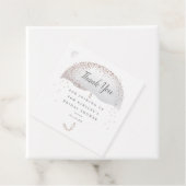 グリッターグレー傘 ブライダルシャワー 感謝 フェイバータグ (インサイチュ)