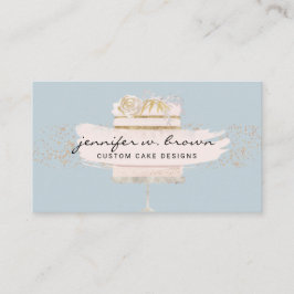 グリッターケーキフローラ赤面ブルー 名刺
