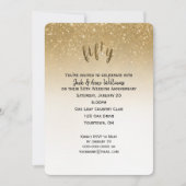 グリッターコンフェッティ 50周年結婚記念日 招待状 (正面)