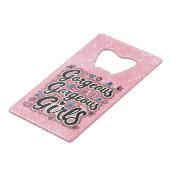 グリッターゴージャスな女の子ドードル クレジットカード栓抜き (正面アングル)