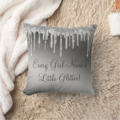 グリッターゴージャス金ゴールドガーリースパークルタイポグラフィ クッション (ブランケット)