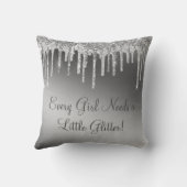 グリッターゴージャス金ゴールドガーリースパークルタイポグラフィ クッション (裏面)