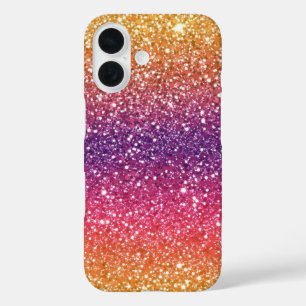 グリッターゴールデンパープルグラデーション iPhone 16ケース