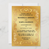 グリッターゴールデン 招待状 (正面)