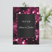 グリッターサテン エレガント ラグジュアリー 返信ください 招待状 (スタンド正面)