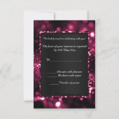 グリッターサテン エレガント ラグジュアリー 返信ください 招待状 (裏面)