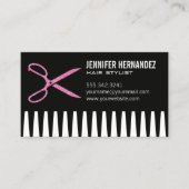 グリッターサロン鋏 | コーム 名刺 (正面)