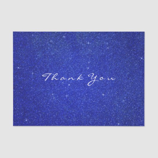 グリッターサンキューコバルトブルースパークブライダル 薄葉紙 (正面)