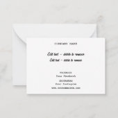 グリッターサンキューフラットノートカード ノートカード (裏面)