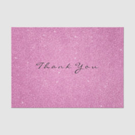 グリッターサンキューユー明るい赤紫色ピンクローズフェイスホワイト 薄葉紙