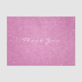 グリッターサンキューユー明るい赤紫色ピンクローズフェイスホワイト 薄葉紙