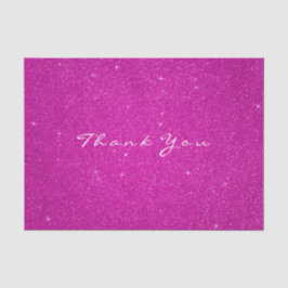 グリッターサンキュー明るい赤紫色ホットピンクバラフェイスホワイト 薄葉紙