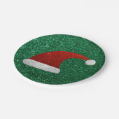 グリッターサンタハット ペーパープレート (アングル)