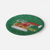 グリッターサンタハット ペーパープレート (アングル)