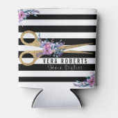 グリッターシザー美しいサロンフローラ 缶クーラー (正面)