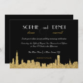 グリッターシティスカイライン結婚式招待状 招待状 (正面/裏面)