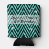 グリッターシボきらきら光るロン |ティール(緑がかった色) 缶クーラー (裏面)