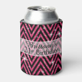 グリッターシボきらきら光るロン |明るい赤紫色 缶クーラー (缶正面)