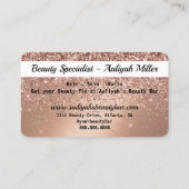 グリッターシャイニーバラ金ゴールドクレジット美しいビジネスカー 名刺 (裏面)